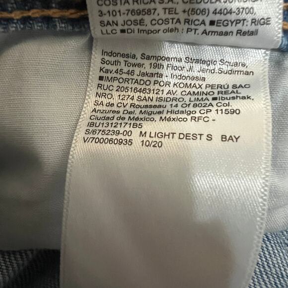 Old Navy XXL 18 Girls Light Wash Distressed Jean Shortalls - Picture 11 of 11